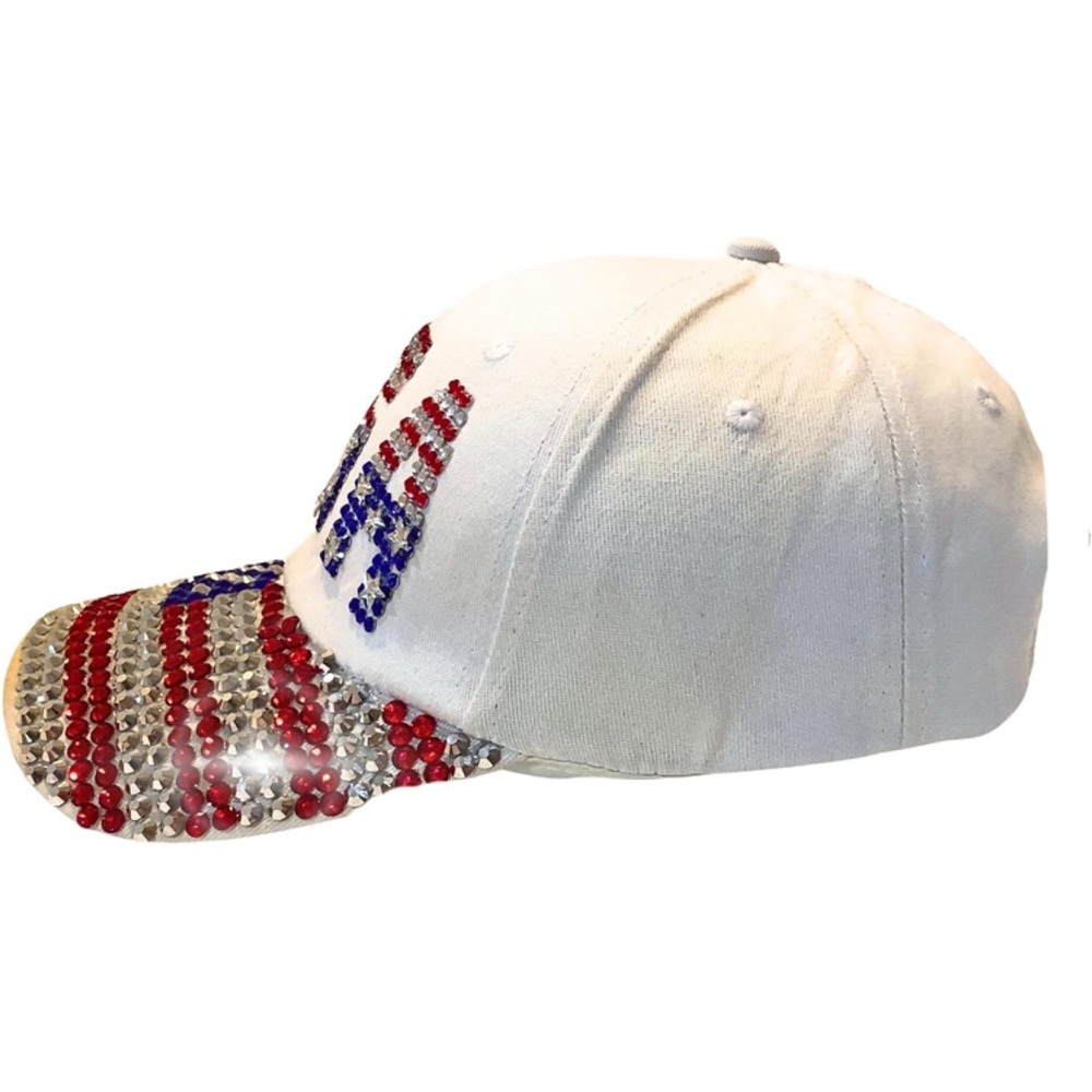 USA Rhinestone Baseball Cap - Picture 4 of 6